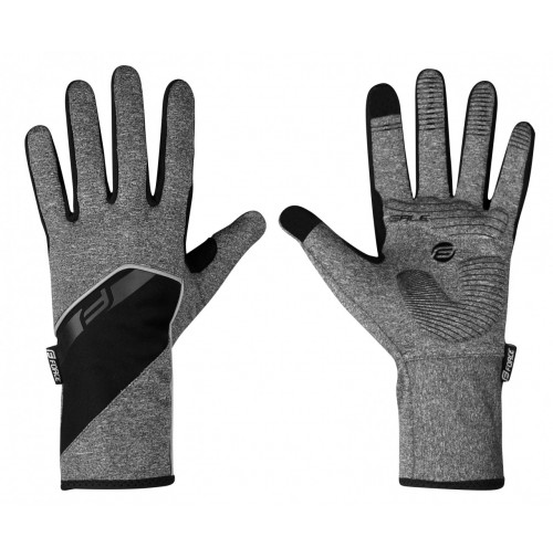 FORCE rukavice GALE softshell, jar - jeseň, šedé