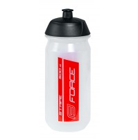 FORCE fľaša STRIPE 0,5 l, transparentná - červená