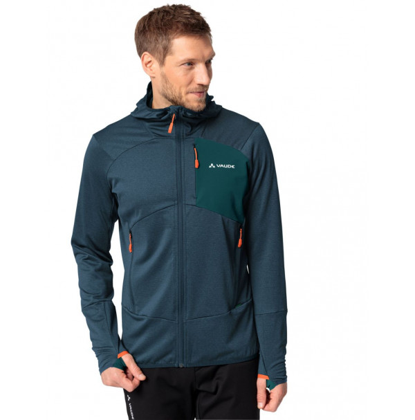 Vaude turistická mikina s kapucňou Monviso Fleece, pánska, woodland