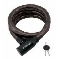 FORCE zámok článkový, bez držiaku, 150cm / 18mm, čierny