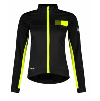 FORCE dámska bunda FROST softshell, čierno-fluo 