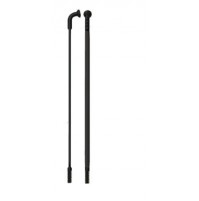 SAPIM špice RACE INOX 14mm polyax J-bend čierne 254mm-280mm + polyax Brass 14G 14mm čierne niple